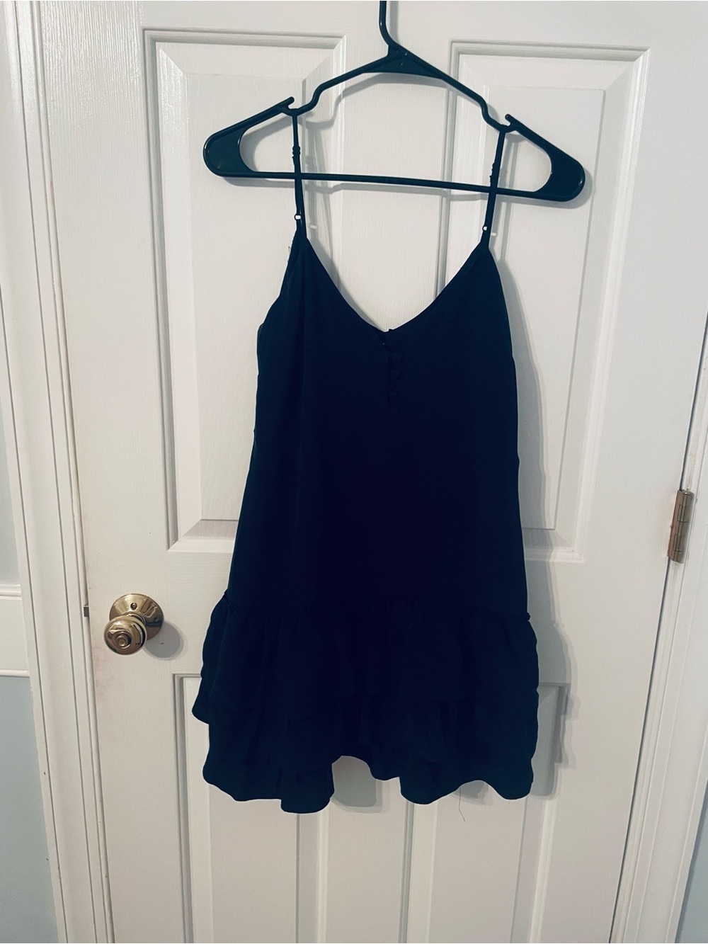 Yumi Kim Black Mini Dress with Ruffle Hem